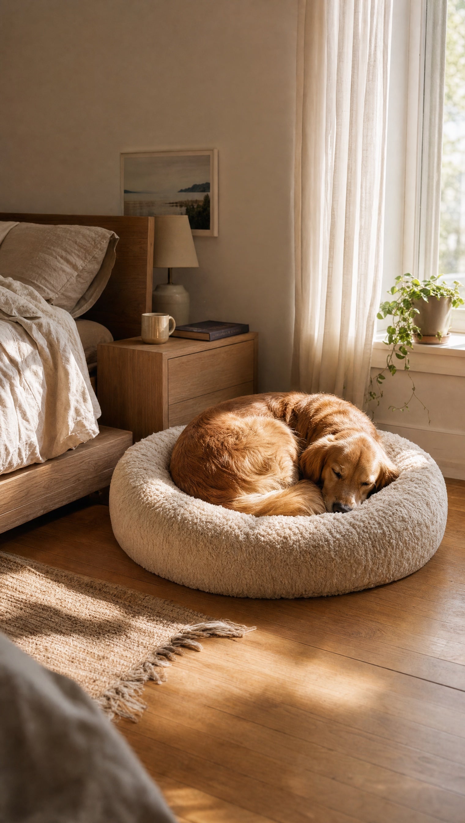 Dog sleeping in DozyDog calming bed